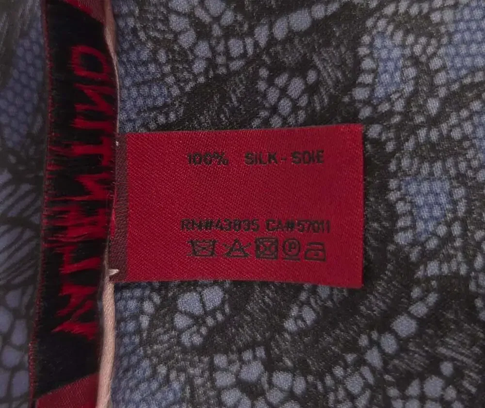 Valentino Floral Lace Print Silk Scarf 25.5